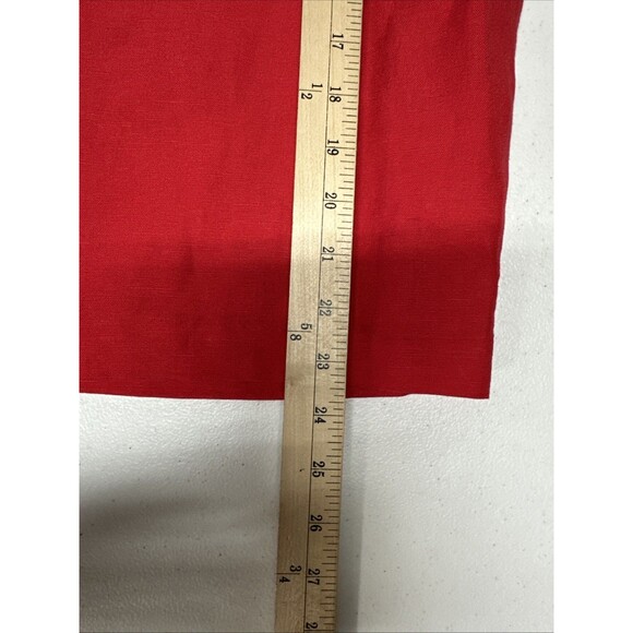Larry Levine Skirt Suit 14p Red Linen Blend Short Sleeve Church Career NEW $200 - Picture 12 of 12